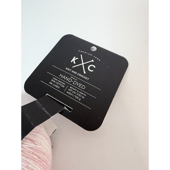 Knit And Crochet KC Yarns Hand Dyed Cotton Blend 437 Yds 100g Candy Pink - Picture 2 of 4